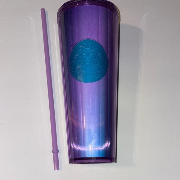 Starbucks Iridescent Purple Tumbler with Blue Logo - Picture 1 of 5
